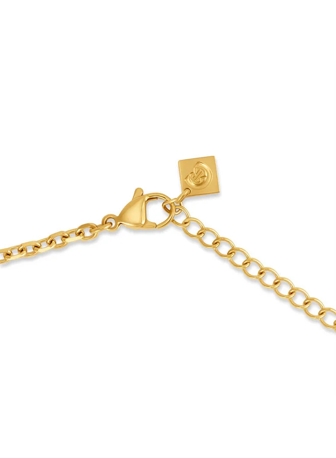 CERRUTI 1881  Francesca Gold Round Center Motif Big Necklace for Women for Women | Best Price UAE