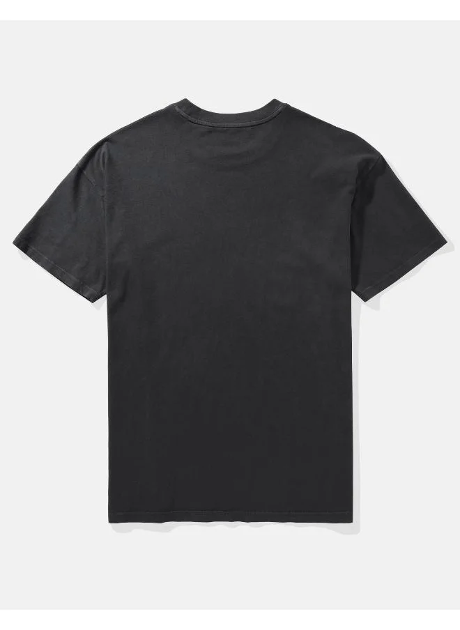 American Eagle Flower Graphic Crew Neck T-Shirt