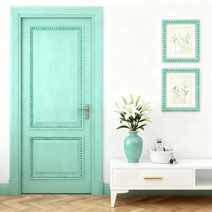 12 PCS WOOD TRIM MOLDING DECORATIVE HALF BEADED TRIM 15. 75 INCH BOBBIN TRIMS UNFINISHED 3D WOOD MOULDING FOR CABINET HOME WALL FURNITURE SHELF WINDOW DIY (14 MM) - Image 3