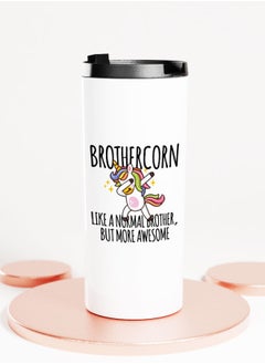 LIT White Tumbler Funny Unicorn Straight Tumbler Unicorn Brother Design Unicorn Bro Family Design  - Image 1