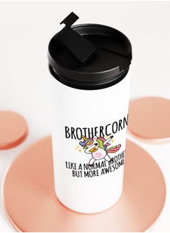 LIT White Tumbler Funny Unicorn Straight Tumbler Unicorn Brother Design Unicorn Bro Family Design  - Image 5