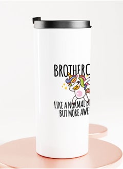 LIT White Tumbler Funny Unicorn Straight Tumbler Unicorn Brother Design Unicorn Bro Family Design  - Image 2