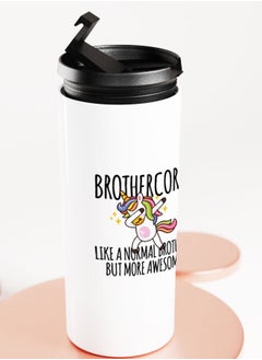 LIT White Tumbler Funny Unicorn Straight Tumbler Unicorn Brother Design Unicorn Bro Family Design  - Image 4