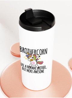 LIT White Tumbler Funny Unicorn Straight Tumbler Unicorn Brother Design Unicorn Bro Family Design  - Image 3