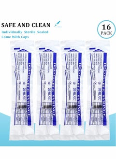 Excefore 20ml Plastic Syringe, Large Syringes Tools for Liquid, Sterile and Individually Sealed for Measuring, Watering, Refilling, Feeding Pets, Scientific Labs, Oil or Glue Applicator, 16 Pack  - Image 2