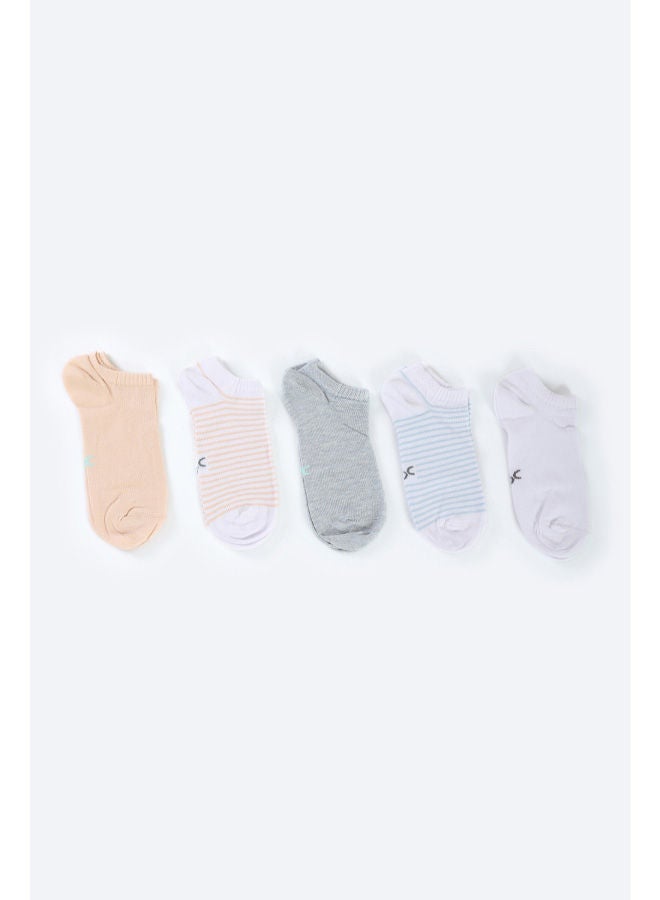 Carina Cotton Ankle Socks - 5 Pairs - Image 2