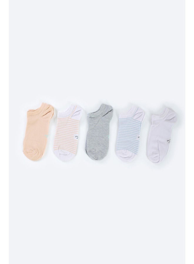 Carina Cotton Ankle Socks - 5 Pairs - Image 1