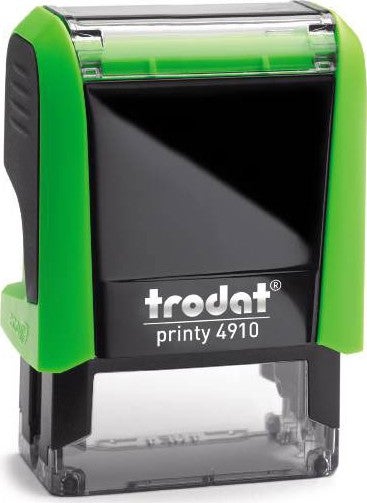 Trodat 4910 Personalized Name, Position and Title Stamp Printing Color Blue  - Image 1