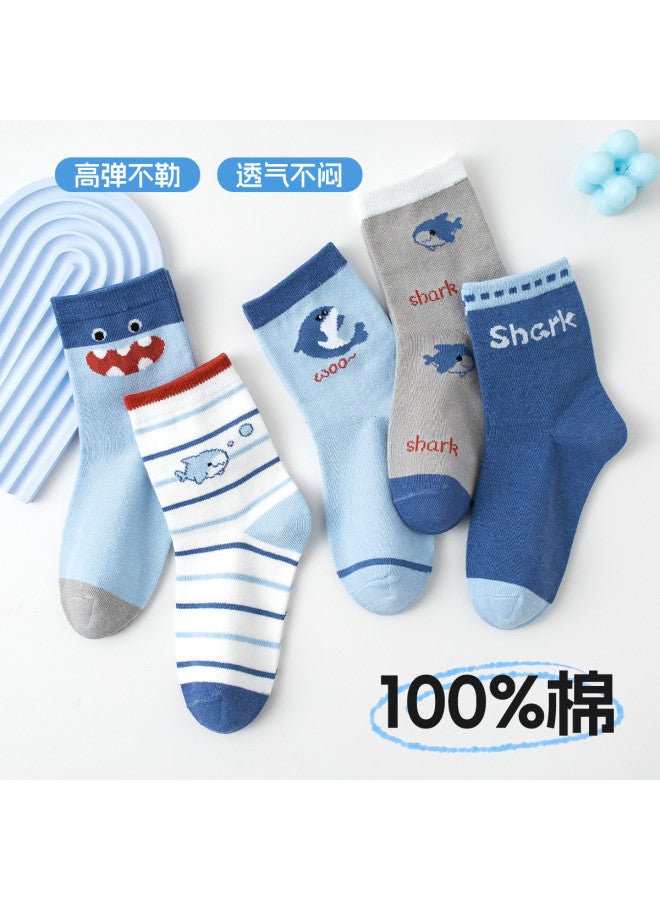 Fenton 5-pack Boys' Socks Summer Thin & Breathable Comfortable Kids' Socks For Big Boys - Image 3