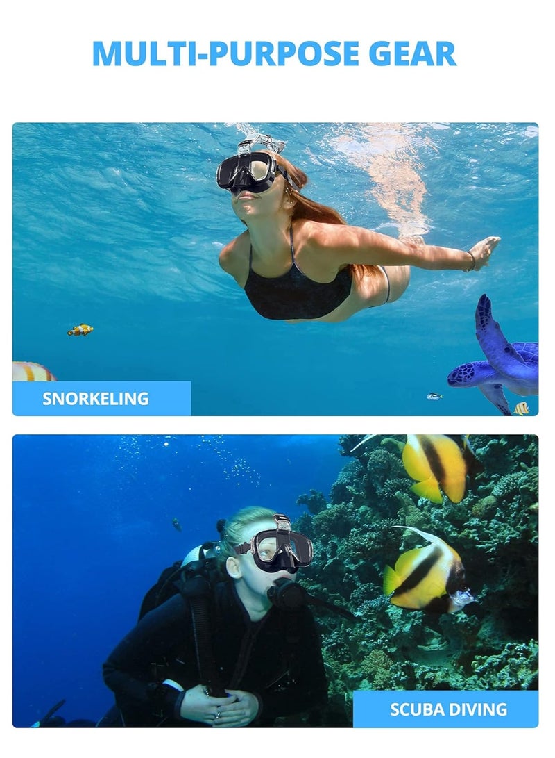 Excefore Snorkel Mask, Scuba Mask Anti-Fog Anti-Leak with Camera Mount Diving Mask Snorkeling Mask, for Adults and Young - Image 2