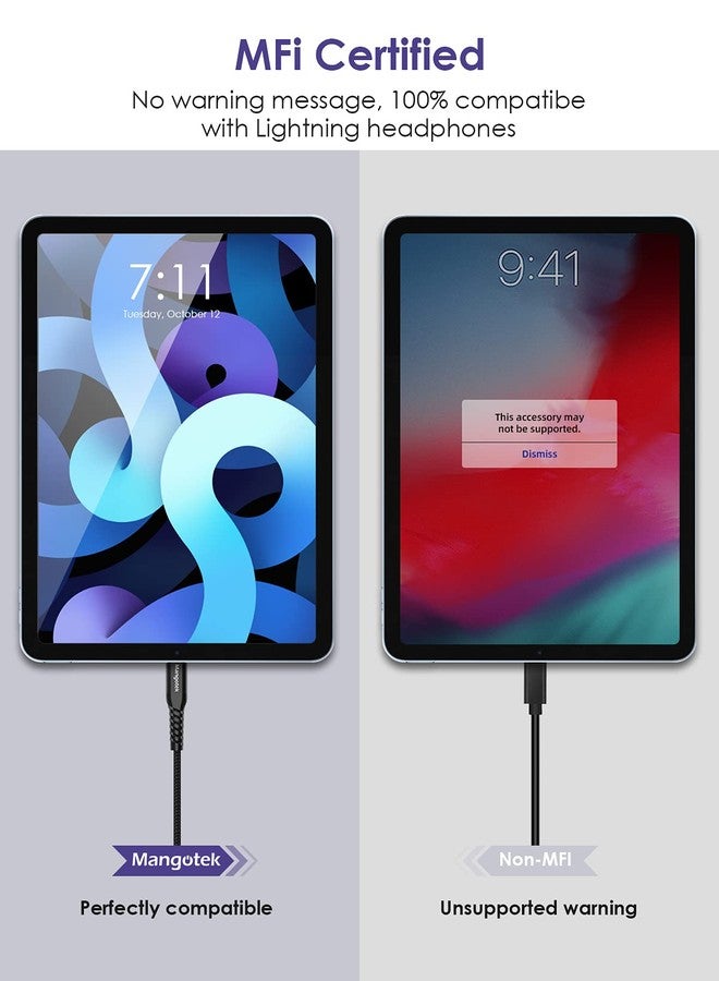 Mangotek USB C to Lightning Adapter, Lightning Female to USB C Male Audio Adapter MFi Certified Headphone Cable Converter for iPhone 15 iPad MacBook Type C Phone (Not Support Charging, Data Transfer) - Image 2