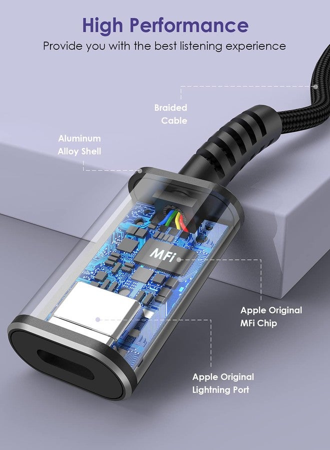 Mangotek USB C to Lightning Adapter, Lightning Female to USB C Male Audio Adapter MFi Certified Headphone Cable Converter for iPhone 15 iPad MacBook Type C Phone (Not Support Charging, Data Transfer) - Image 3