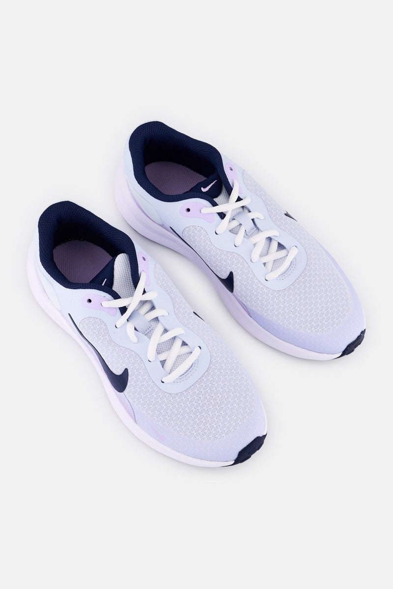 Nike Kids Girl Revolution 7 Lace Up Outdoor Shoes, Multicolor  - Image 4