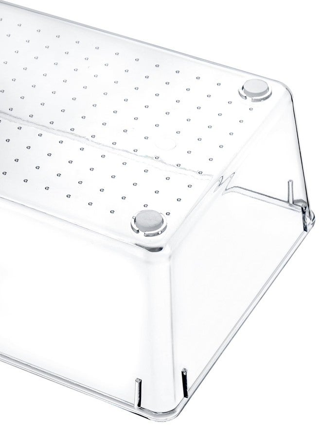 Kingrol 6 Pack 12 x 6 x 2 Inch Clear Drawer Organizer Trays, Desk Drawer Divider Storage Bins, Storage Box Set for Utensils Junks Vanities Makeups Jewelry Office Craft Supplies - Image 4