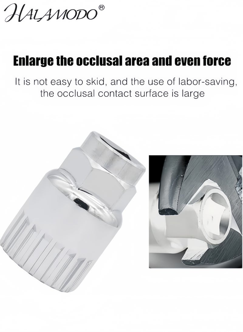 HALAMODO Bicycle Repair Tools Or Accessories Kit, 5 in 1 Mountain Bike MTB Repair Tool Kit,  Freewheel Remover Tool Bike Chain Breaker Crank Extractor Wrench with chain tail Hook Bottom Bracket Removal Tools - Image 3