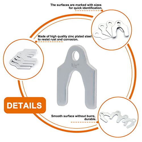ISPINNER 48pcs Auto Alignment Body Shim Assortment Kit, 1/64" 1/32" 1/16" 1/8" Universal Shims for Adjusting Body Parts or Camber Alignment - Image 3