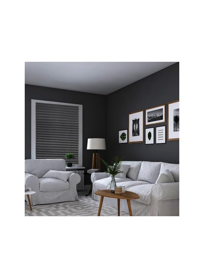 The Bros Temporary Blinds for Windows, 150 * 60cm Blackout Blinds Stick On No Drill Blinds Blackout Curtains for Bedroom Kitchen Bathroom Nursery Loft Travel RV Car Thermal Blinds Privacy Protection - Image 5