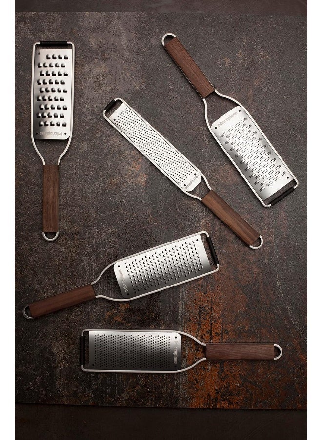 Microplane Master Series Wood Handle Stainless Steel Frame Coarse Blade Cheese Grater - Image 4