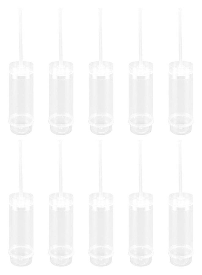 هيموتون ٢٥ قطعة من علب كيك بوبس قابلة للدفع مع غطاء، شكل دائري، بلاستيكية، فارغة، علب إطلاق كيك بوبس مع أغطية، مناسبة لخبز وتشكيل حلويات الآيس كريم - Image 1