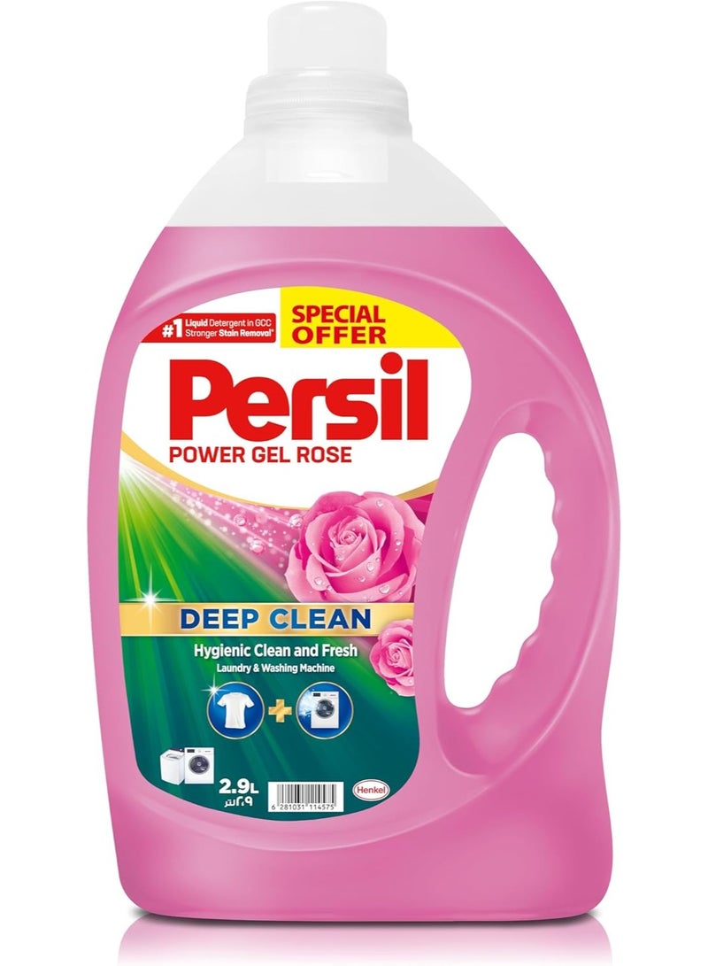 برسيل بيرسيل باور جل روز منظف سائل متطور للغسيل العميق 3 لتر مع انتعاش الورد يدوم طويلاً - Image 1