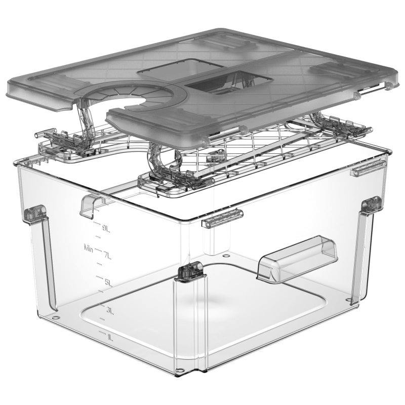 Vpcok Direct Sous Vide Container with Lid and Builtin Rack DoubleDoor Design 116 QT Sous Vide Containers Grey Sous Vide Pot for Most Sous Vide Machines - Image 2