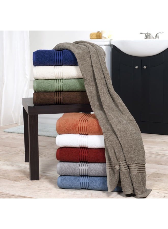 Lavish Home 6PC Towel Set - Cotton Bathroom Accessories with 2 Bath Towels, 2 Hand Towels, and 2 Washcloths - Machine Washable Towels by Lavish Home (Ivory) - Image 4