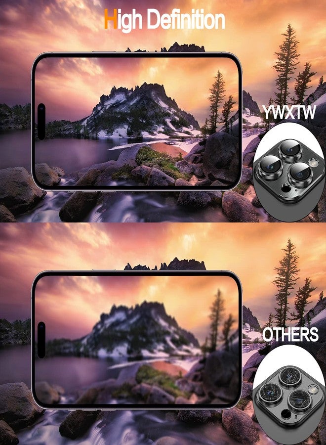 YWXTW Tempered Glass Camera Lens Protector for iPhone 14 Pro Max, 3D Full Coverage Protection, Night Circle Technology, Stronger Adsorption - Image 5