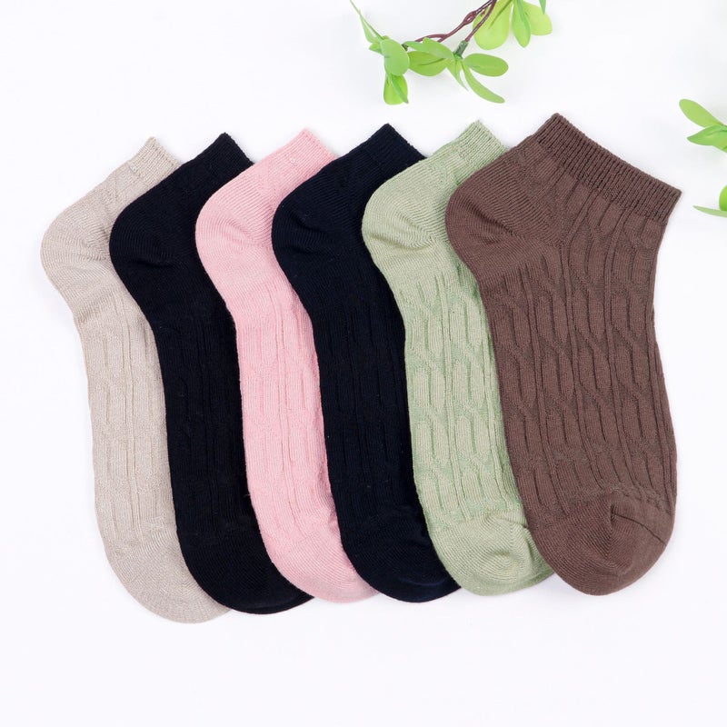 MOMO Women's Summer Boat Socks Breathable Mesh Thin Combed Cotton Solid Color Casual Sports Socks - Image 5