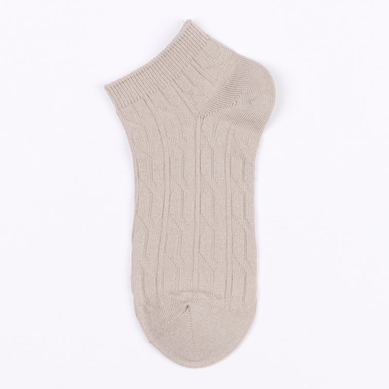 MOMO Women's Summer Boat Socks Breathable Mesh Thin Combed Cotton Solid Color Casual Sports Socks - Image 1
