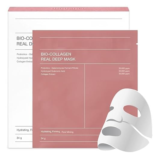 LOMESH Collagen Face Mask Deep Hydrating Overnight Face Mask Korean Skincare Facial Treatments Masks for Women Firming and Moisturizing pack of 4 - Image 1