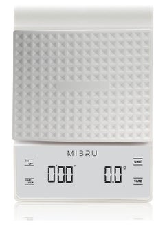 MIBRU Coffee Scale With Timer White Electronic Weighing  - Image 2