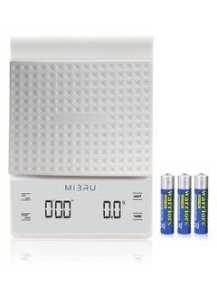 MIBRU Coffee Scale With Timer White Electronic Weighing  - Image 4