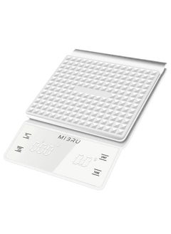 MIBRU Coffee Scale With Timer White Electronic Weighing  - Image 3