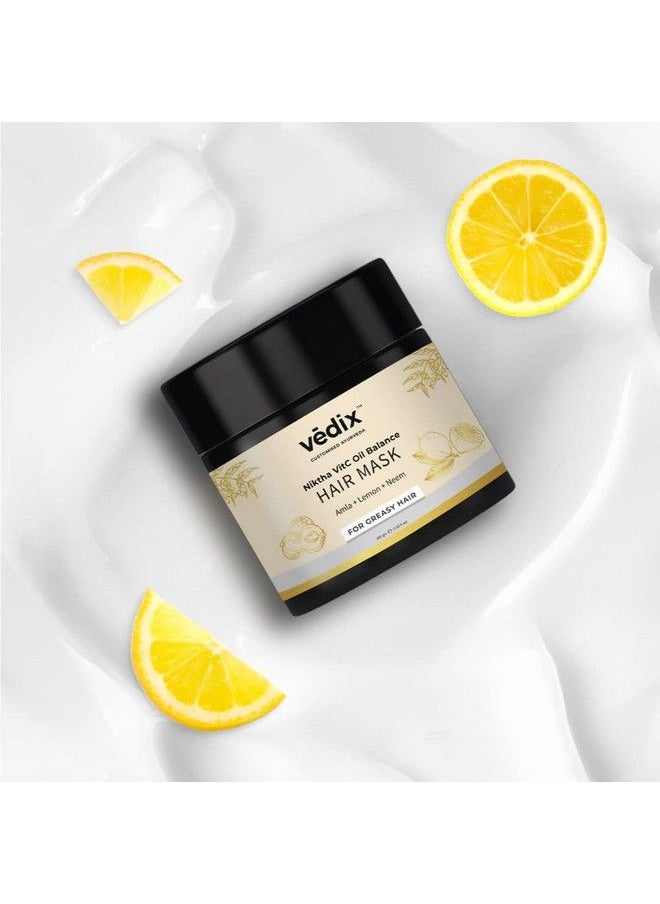 Vedix Ayurvedic Hair Mask For Hair Growth Customized Niktha Vitc Oil Balance Hair Mask For Oily Hair With Amla + Lemon + Neem 200Gm  - Image 3