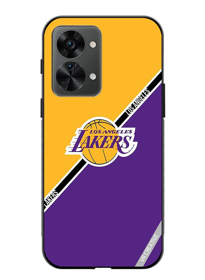VR CREATIVE Protective Case Cover For OnePlus Nord 2T Los Angeles Lakers Design Multicolour - Image 1