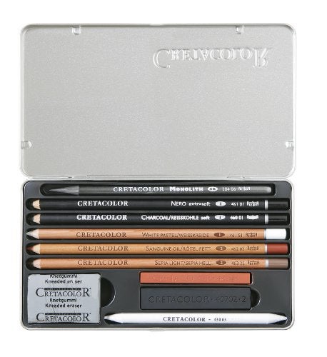 Cretacolor Artino Sketching Set Basic Drawing Tin Set of 10 - Image 3