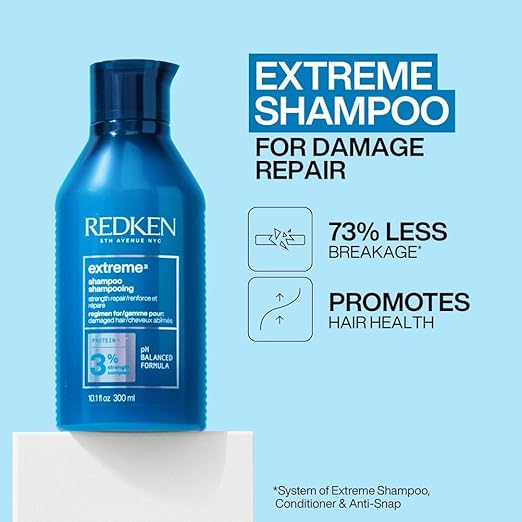 REDKEN Shampoo For Damaged Hair Repairs Strength Builds Resilience Extreme - Image 2
