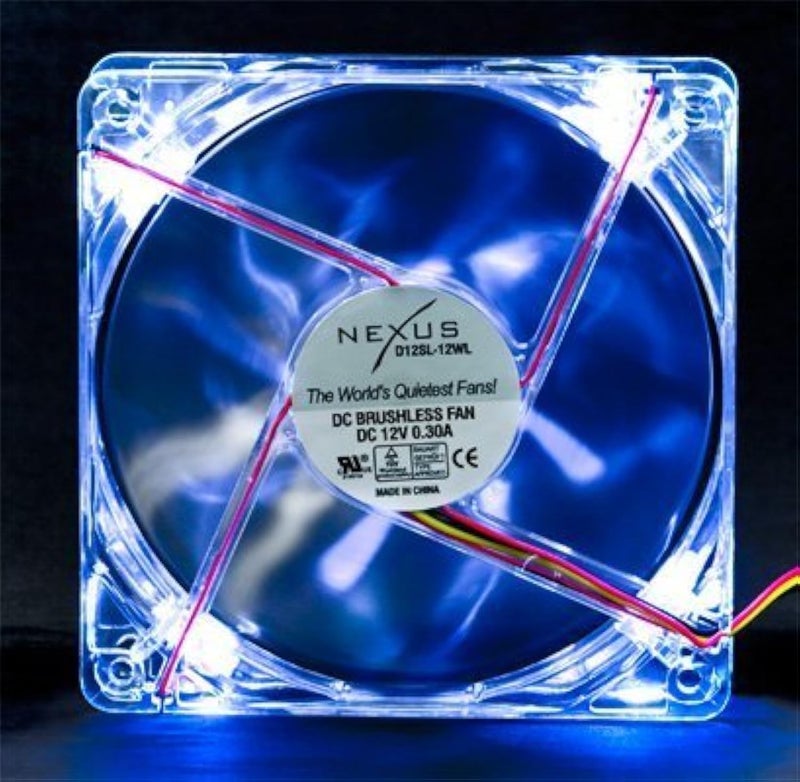 Nexus LED D12SL-12WL 120mm White LED Case Fan - Image 1