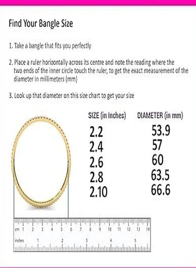 BANGLESKART Arcylic Ruby Rani Bridal Bangles Set for Women, Set of 2 light Normal Use Fabulous Design Build Quality Beautifully Made Chura Bangle Set for Girls Ruby Rani (L(28)) - Image 4