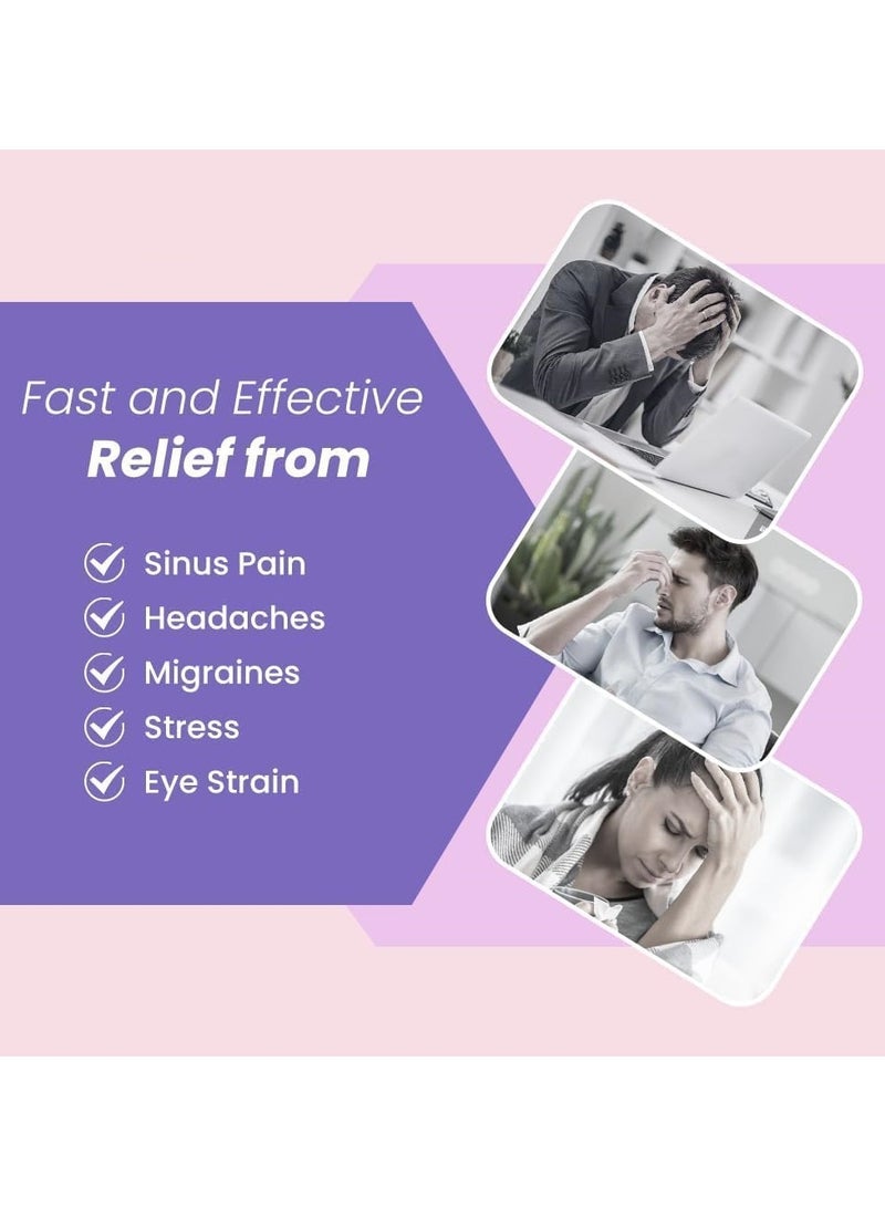Ru syanl Heating Pad Sinus Relief Mask Moist Heat Face Eye Mask Microwavable Warm Compress for Sinus Pressure Relief Migraine Tension Headache Relief  - Image 2