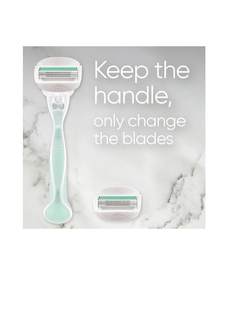 فينوس كومفورت جلايد شفرات الحلاقة النسائية الحساسة مع شفرات جل 3 قطع - Image 2