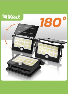 Vmax LED Solar Flood Light - 6500K Cool White - Portable Solar Wall Light - Foldable IP65 Waterproof with & USB Charging - Easy to Carry - On/Off Switch - Camping/Travel/Villas/Courtyard/Outdoor  - Image 5