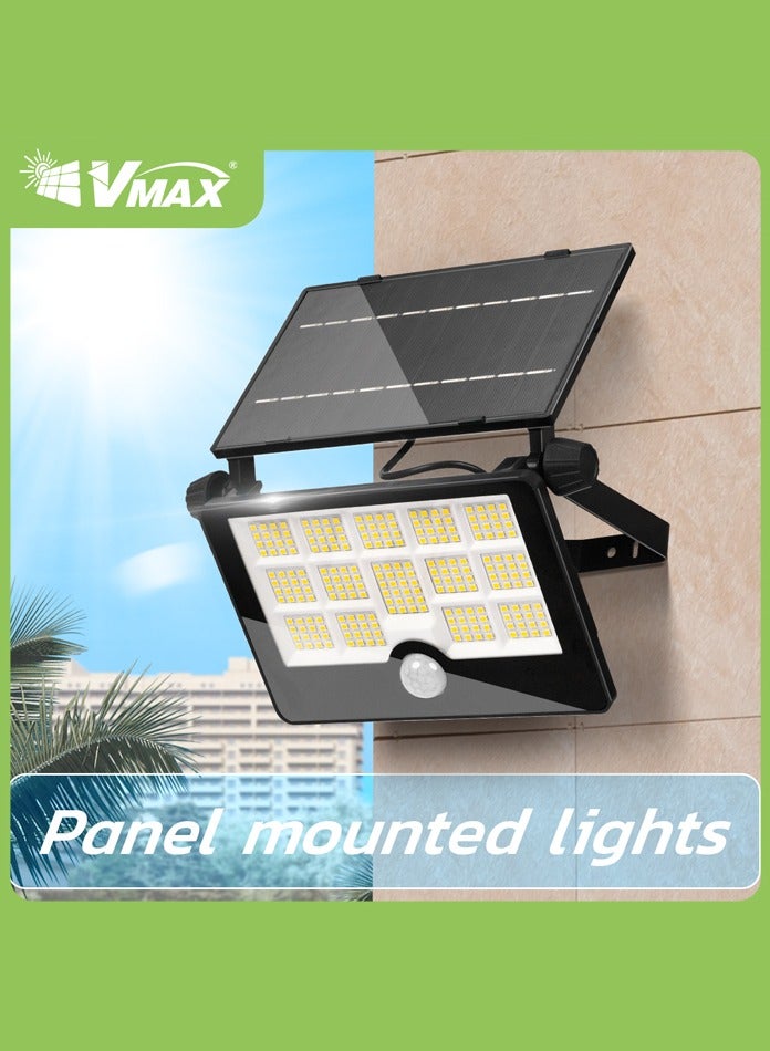 Vmax LED Flood Light 60W – 6500K Cool White, IP65 Waterproof, Solar & USB Rechargeable, Foldable, Perfect for Garden, Villa & Camping - Image 1