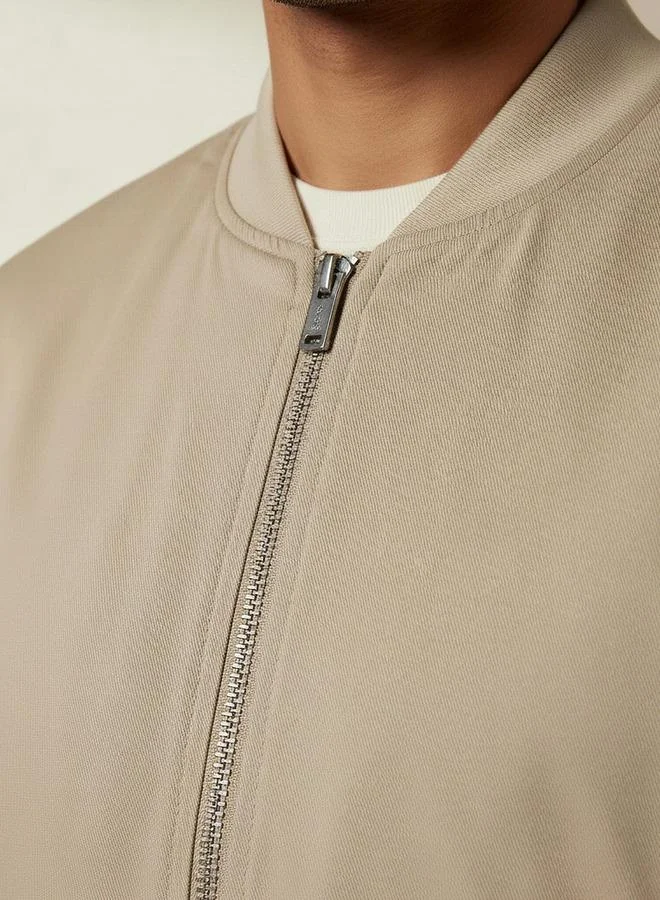 Splash FAV BEIGE Men Regular Fit Twill Bomber Jacket for Men | Best Price UAE