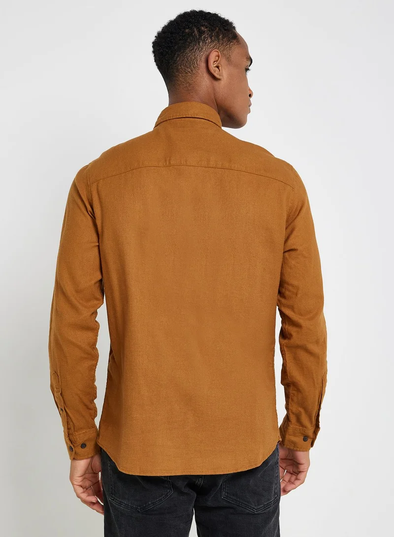 JACK & JONES Solid Regular Fit Shirt