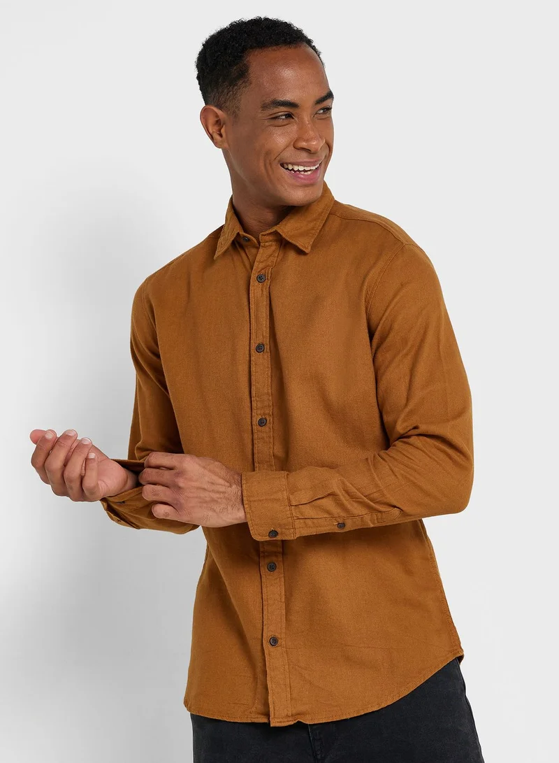 JACK & JONES Solid Regular Fit Shirt