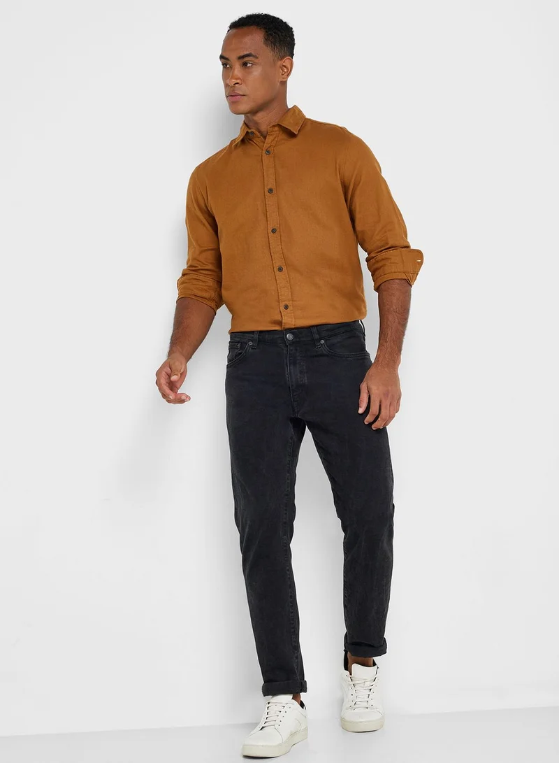 JACK & JONES Solid Regular Fit Shirt