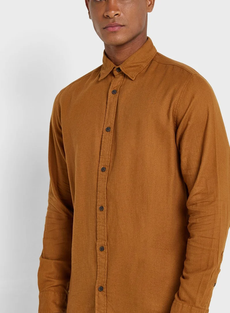 JACK & JONES Solid Regular Fit Shirt