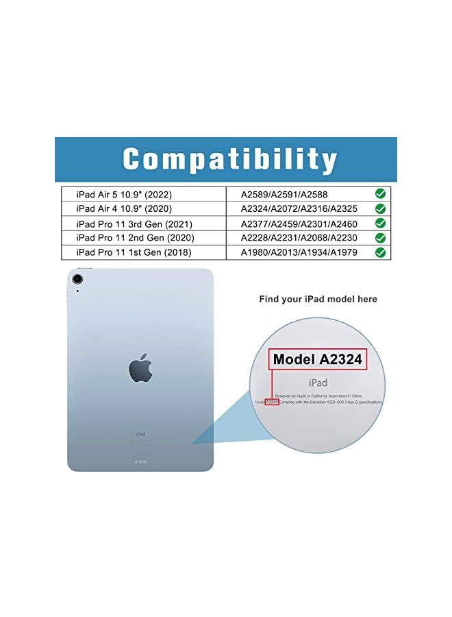 Procases [2 Pack] Screen Protector for iPad Air 5/Air 4 10.9/iPad Pro 11 All Model, Tempered Glass Screen Film Guard for Air 5th 2022/Air 4th 2020/iPad Pro 11" - Image 2