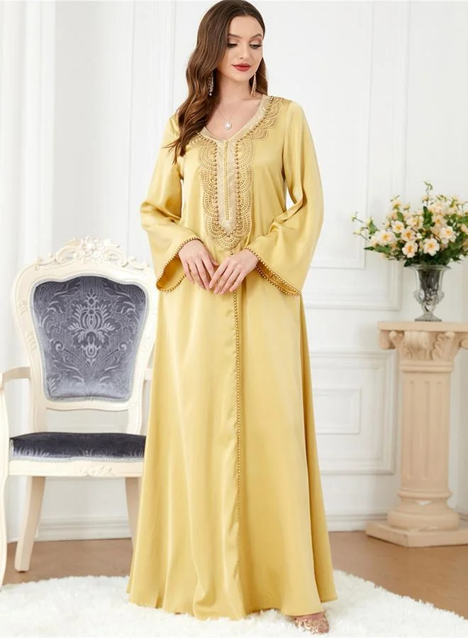 Take Two Women Embellished Sequin Patch Detail Jalabiya